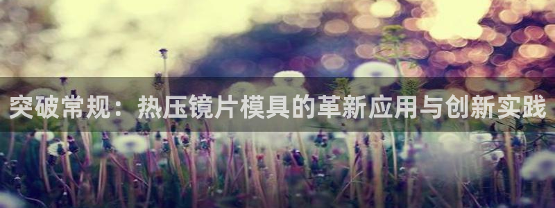 易倍申片的功效与作用：突破常规：热压镜片模具的革新应用与