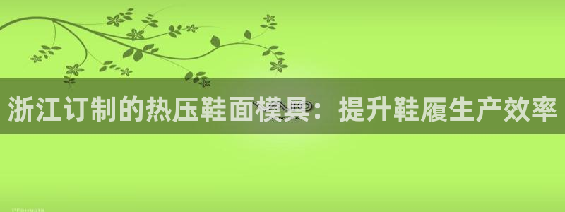 易倍EMC网址：浙江订制的热压鞋面模具：提升鞋履生产效率